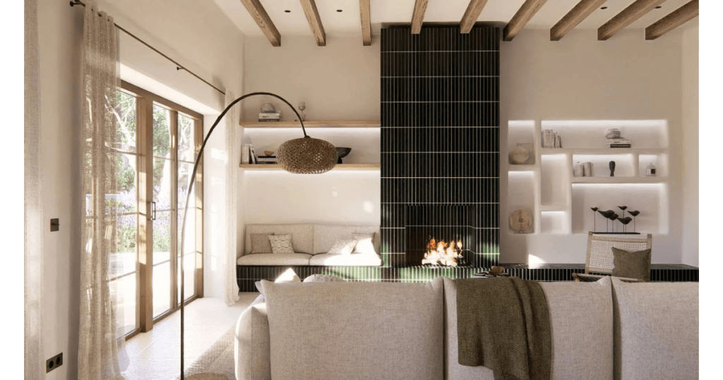 boutique natural home with soft arches and organic design inspired by Mediterranean style