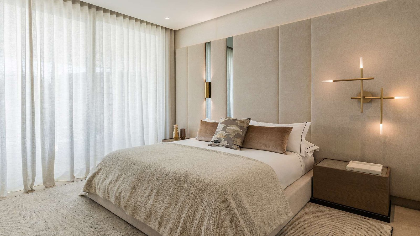 Bedroom · E.M. House, Modern Tranquility · MORANID Bedroom in E.M. House, Modern Tranquility by MORANID, featuring wellness-centered light and refined illumination, and wellness-centered interior design.