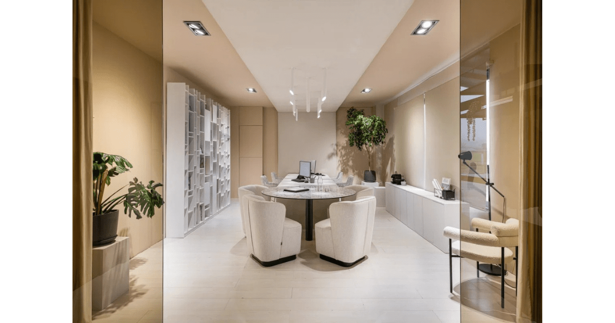 Interior space in L.V. Studio, Light & Velvet by MORANID, featuring a calm work-focused atmosphere.