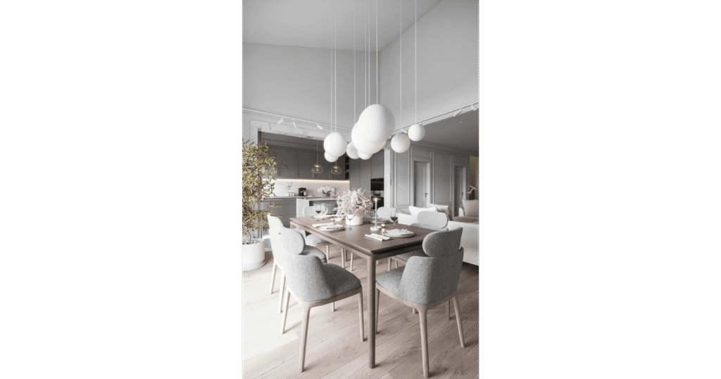Dining area · J.W. House · MORANID Dining area in J.W. House by MORANID, featuring human-centered connection and flow.