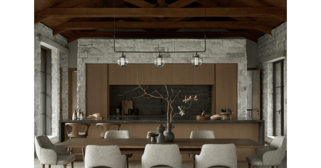 Kitchen in D.L. House by MORANID, featuring human-centered residential design and refined material balance.