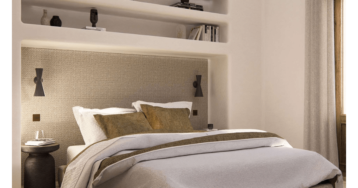 Bedroom in T.r House by MORANID, featuring human-centered residential design and refined material balance.