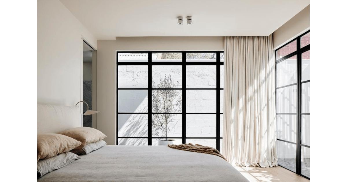 Bedroom in B.S. Nature-Inspired Villa by MORANID, featuring neurodesign-informed spatial clarity, and biophilic elements and natural materials.
