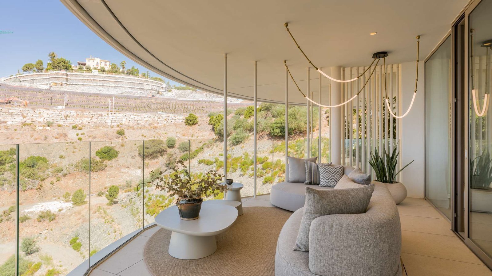 Balcony · L.Z. Horizon Residence · MORANID Balcony in L.Z. Horizon Residence by MORANID, featuring natural materials and warm textures, and a calm work-focused atmosphere.
