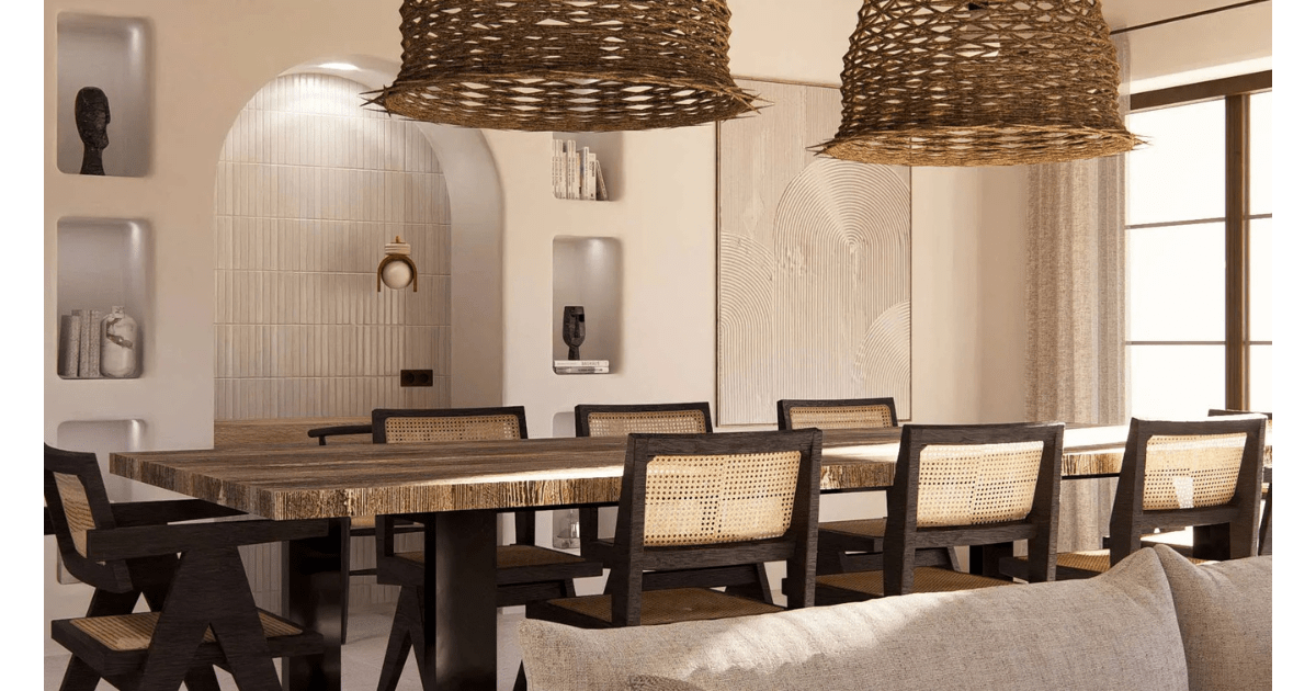 Dining area · A.O. House, Arcos & Origins · MORANID Dining area in A.O. House, Arcos & Origins by MORANID, featuring natural materials and warm textures.