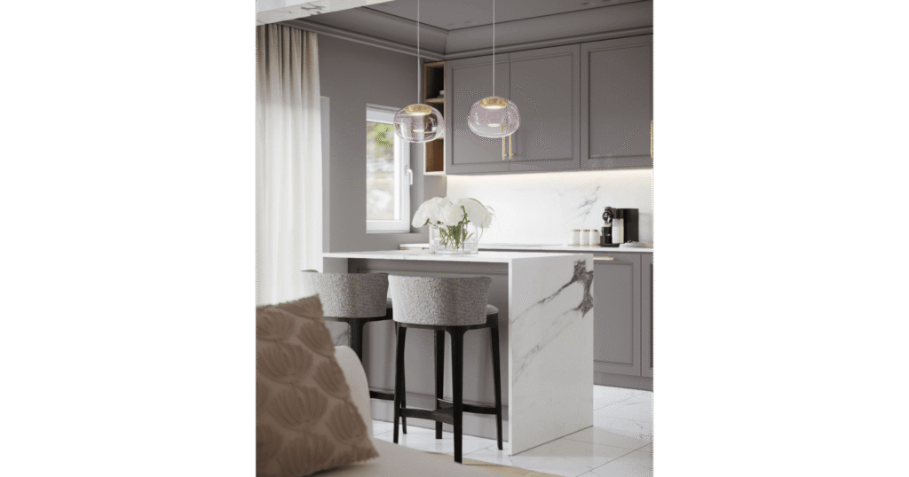 Kitchen · J.W. House · MORANID Kitchen in J.W. House by MORANID, designed with wellness-centered light and refined illumination.