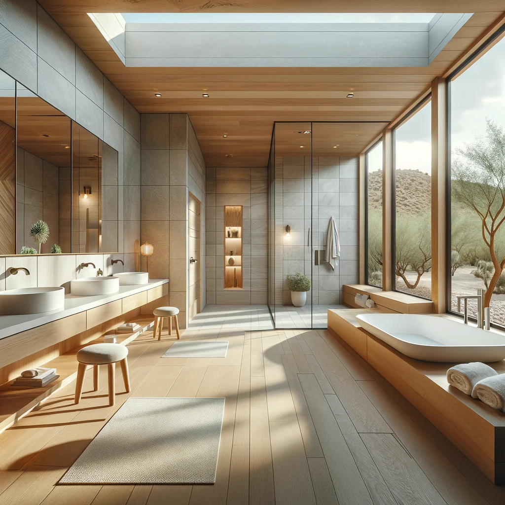 Bathroom · B.m House · MORANID Bathroom in B.m House by MORANID, featuring a calm work-focused atmosphere.
