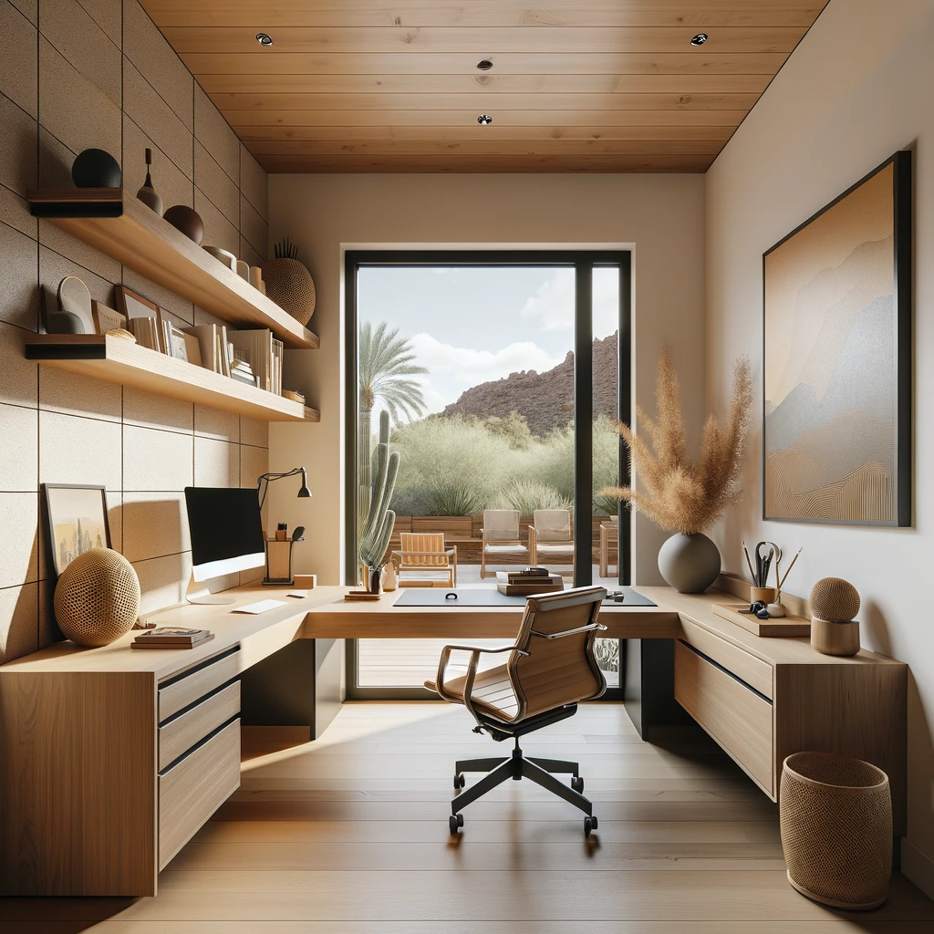 Home office · B.m House · MORANID Home office in B.m House by MORANID, designed with a calm work-focused atmosphere.