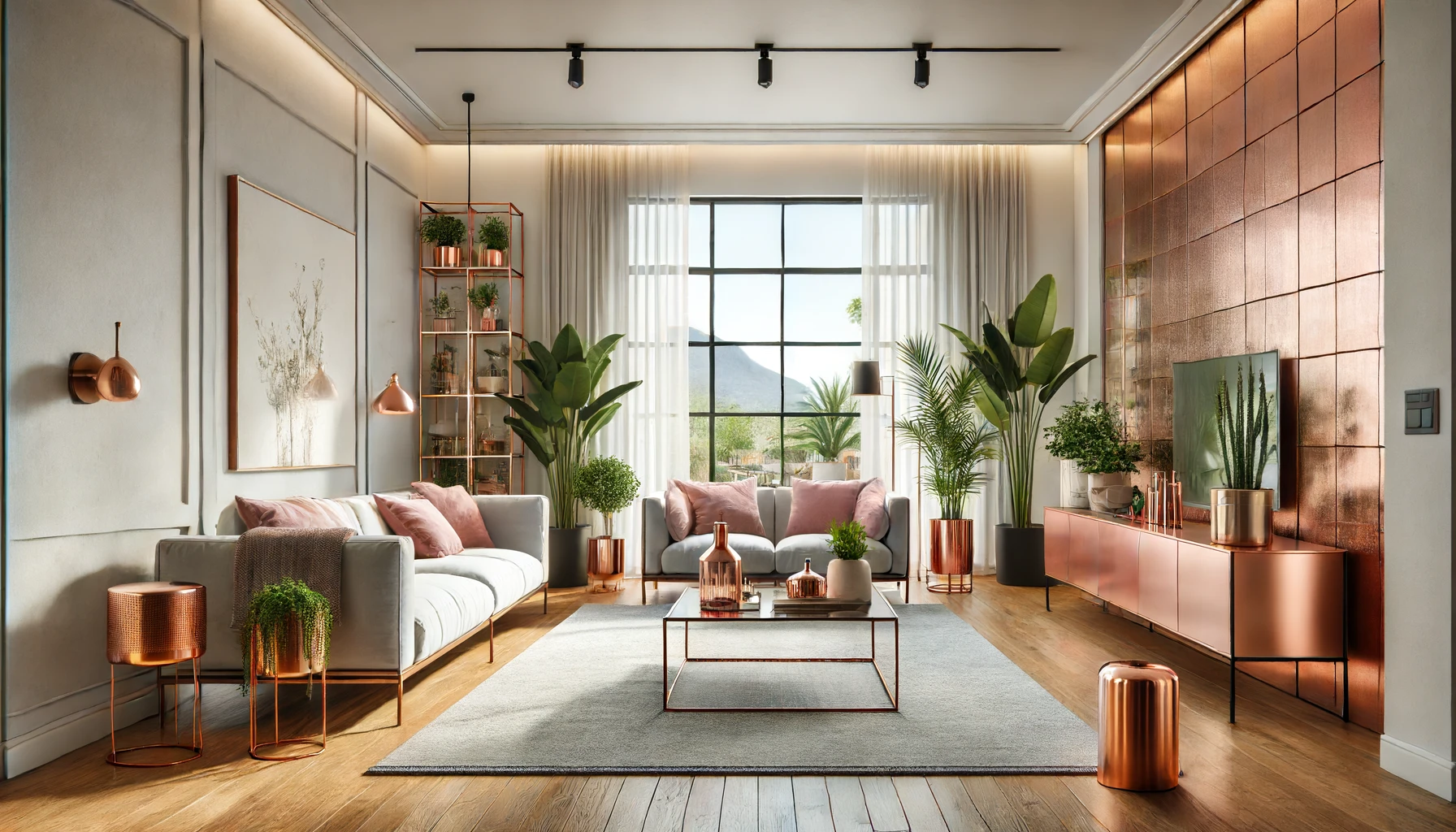 Living room in R.m House by MORANID, featuring biophilic elements and natural materials.