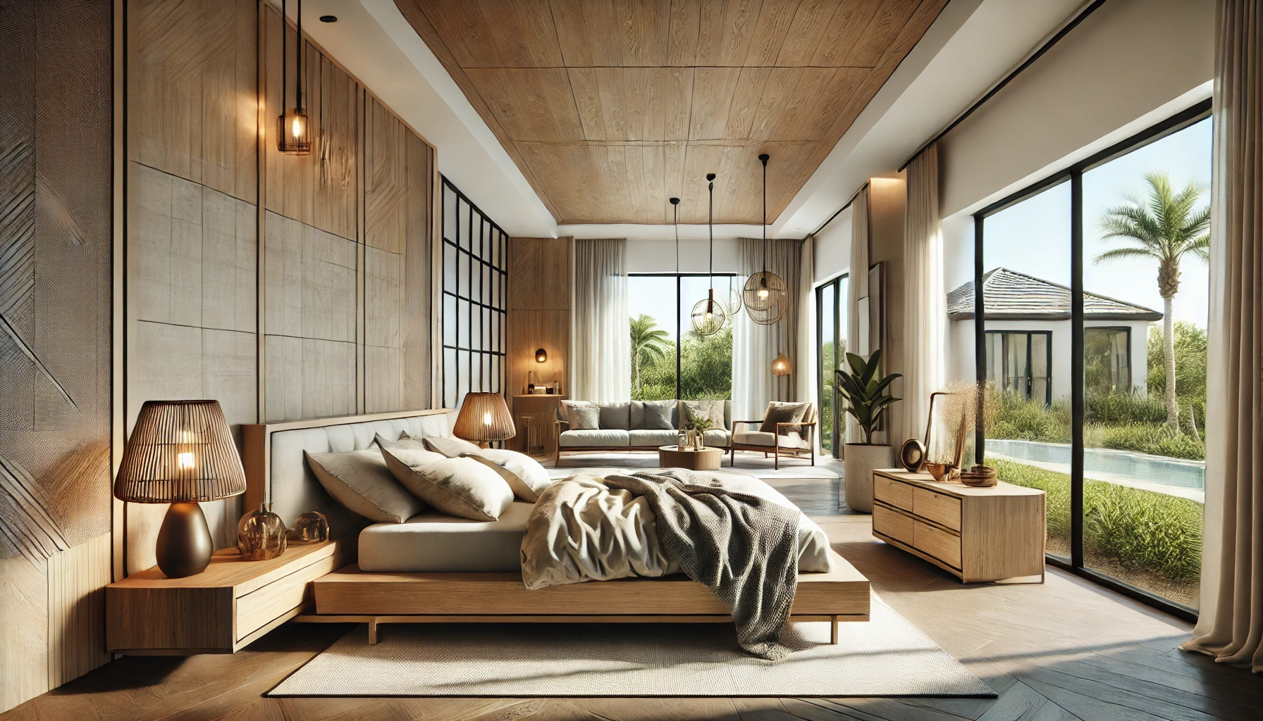 Bedroom in R.a House by MORANID, featuring sustainable material choices.