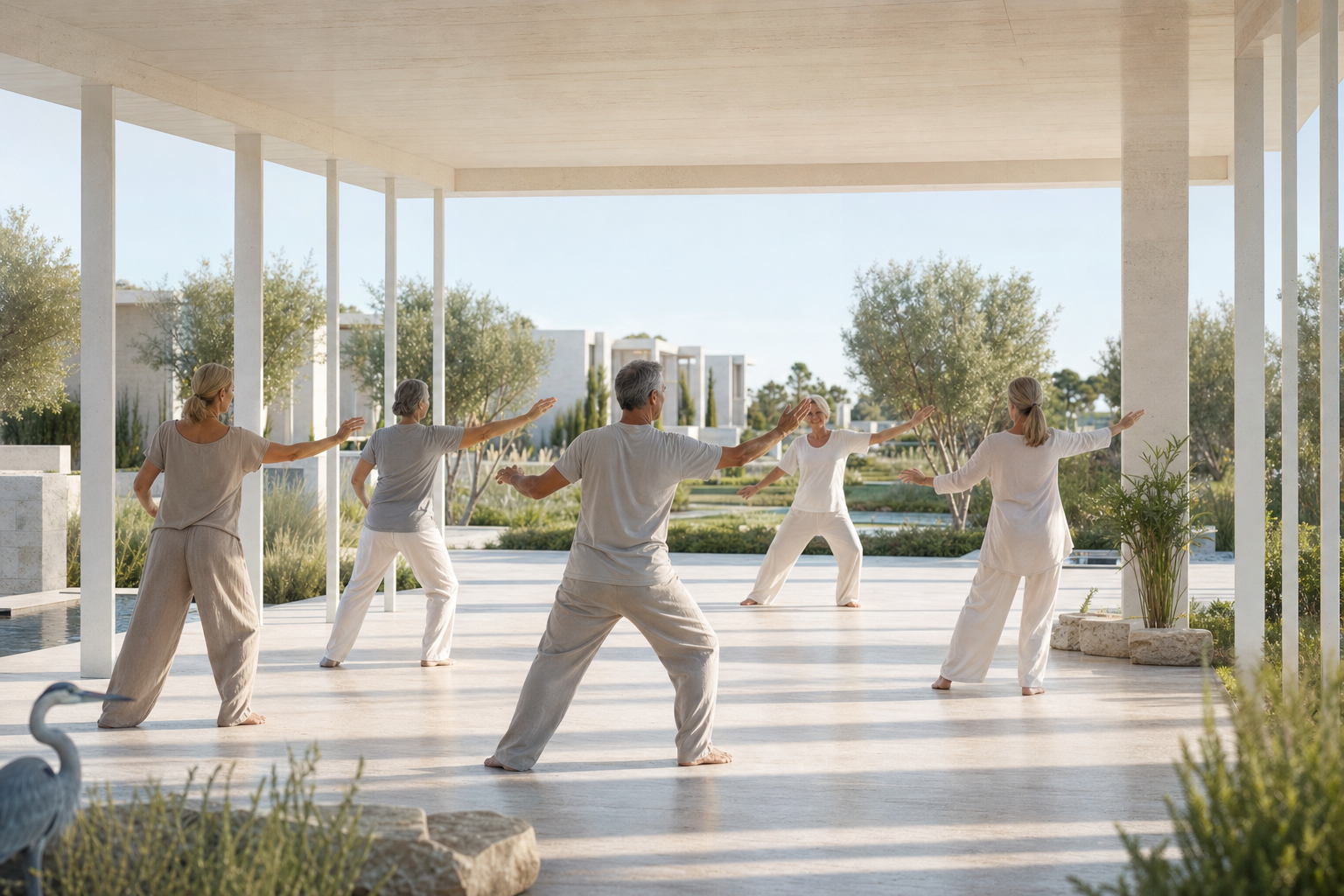 Wellness pavilion environment supporting recovery and regulation