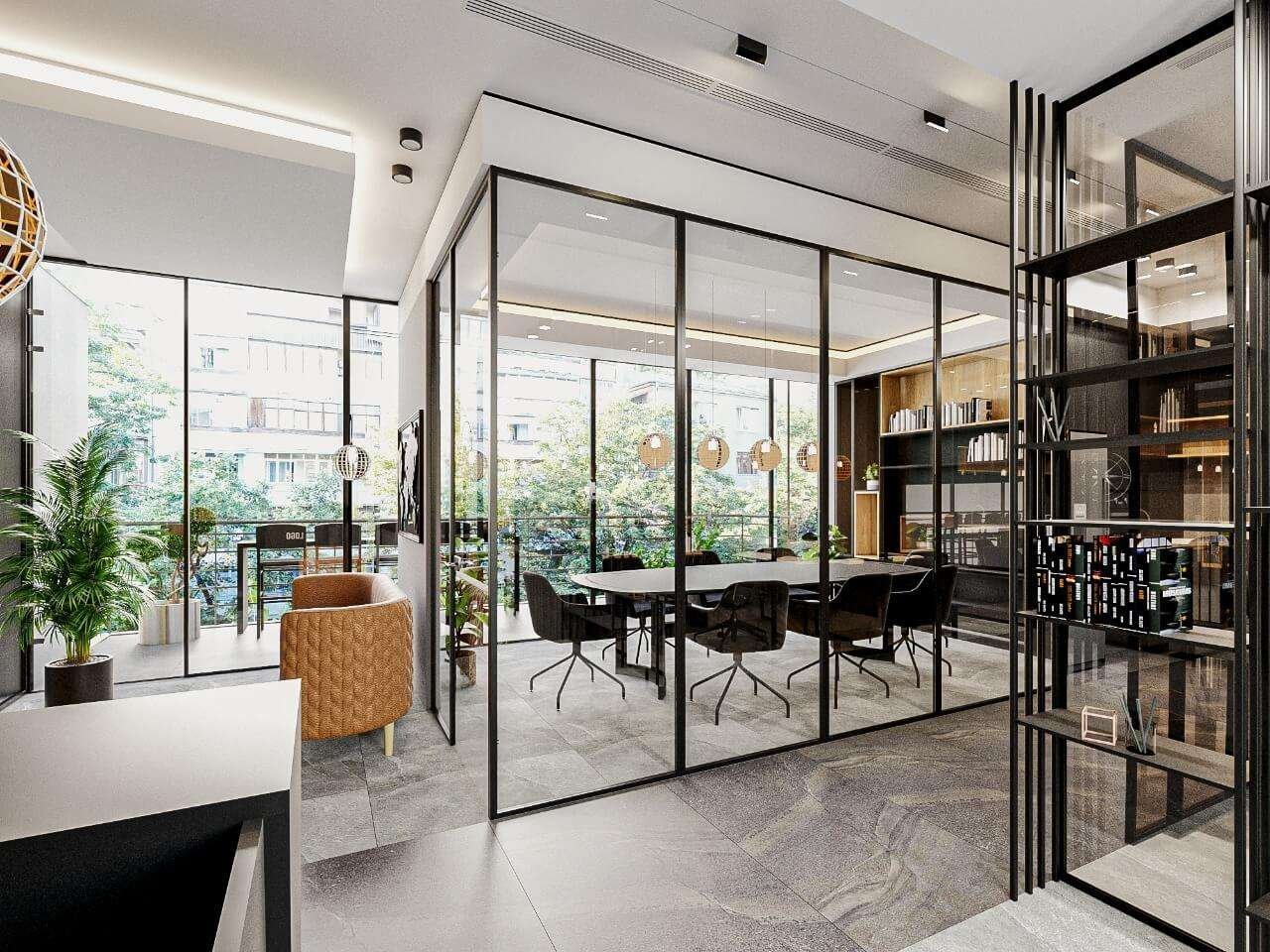 Home office in I.C. House by MORANID, featuring human-centered residential design and refined material balance.