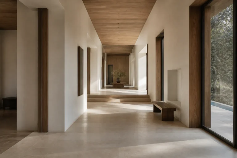 Interior architecture where proportion, axis and void create a sense of calm awareness